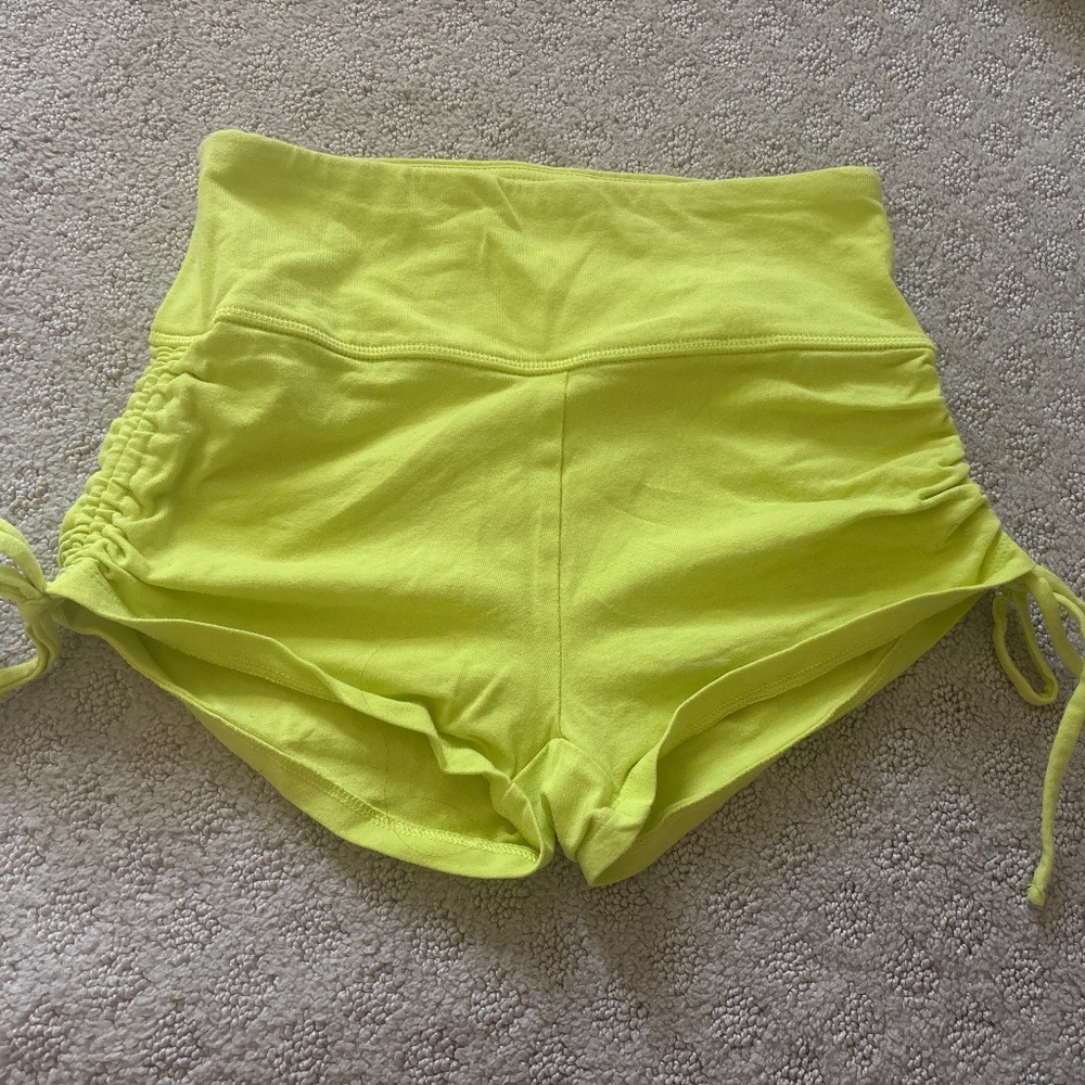 neon side ribbon shorts from papaya in medium